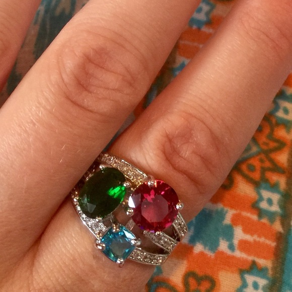 Multigemstone ring - Picture 2 of 3
